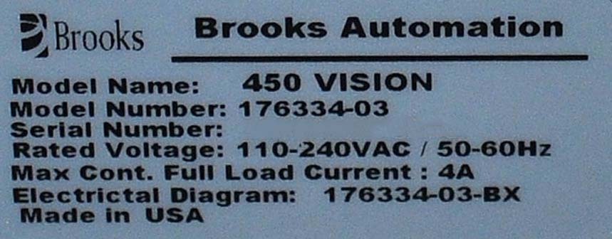 Photo Used BROOKS AUTOMATION / JENOPTIK 450 Vision For Sale