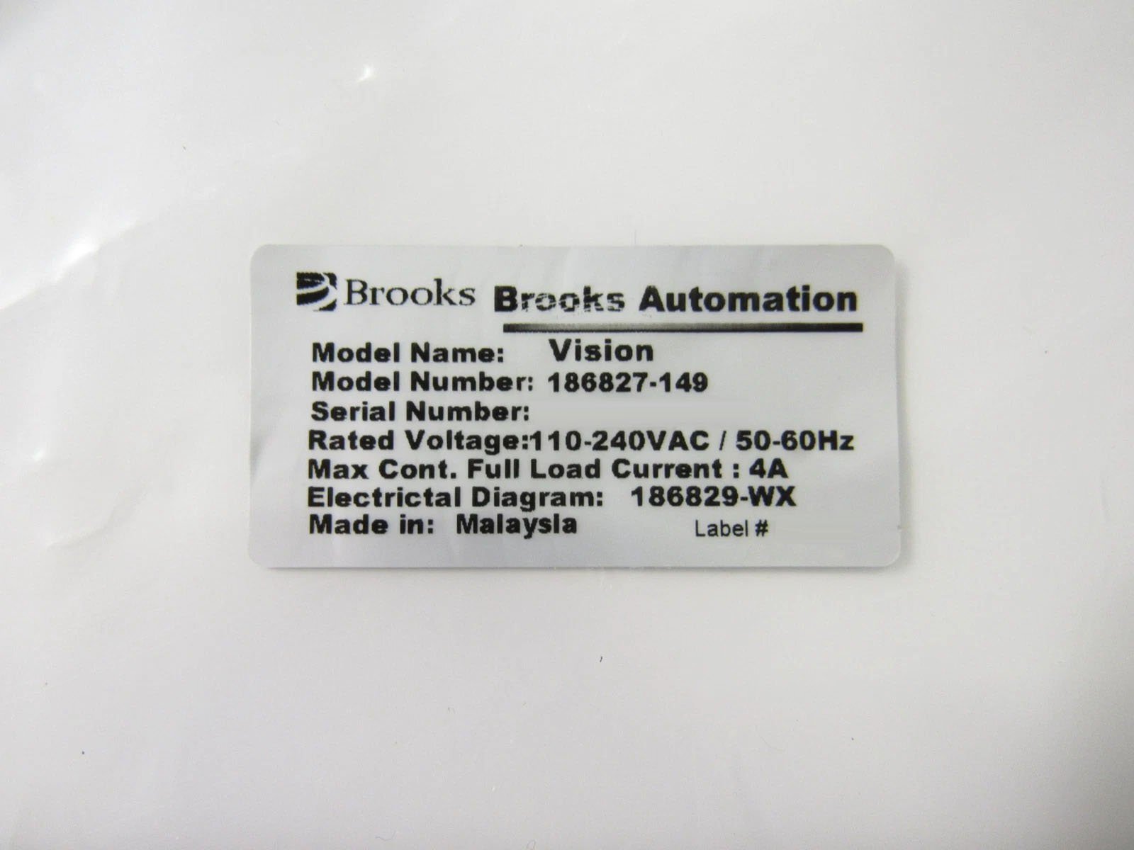 사진 사용됨 BROOKS AUTOMATION Vision 판매용