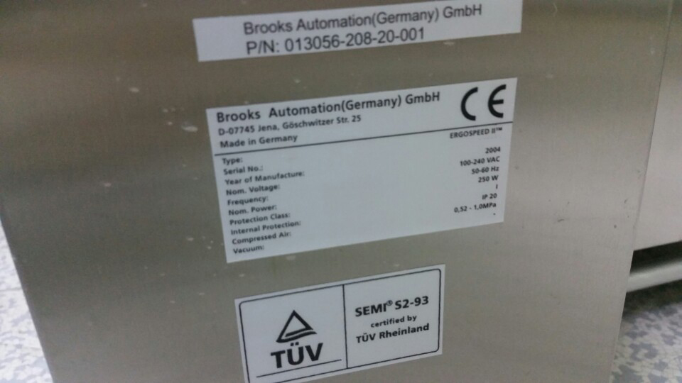 BROOKS AUTOMATION / JENOPTIK Ergospeed II Wafer Handler used for sale ...