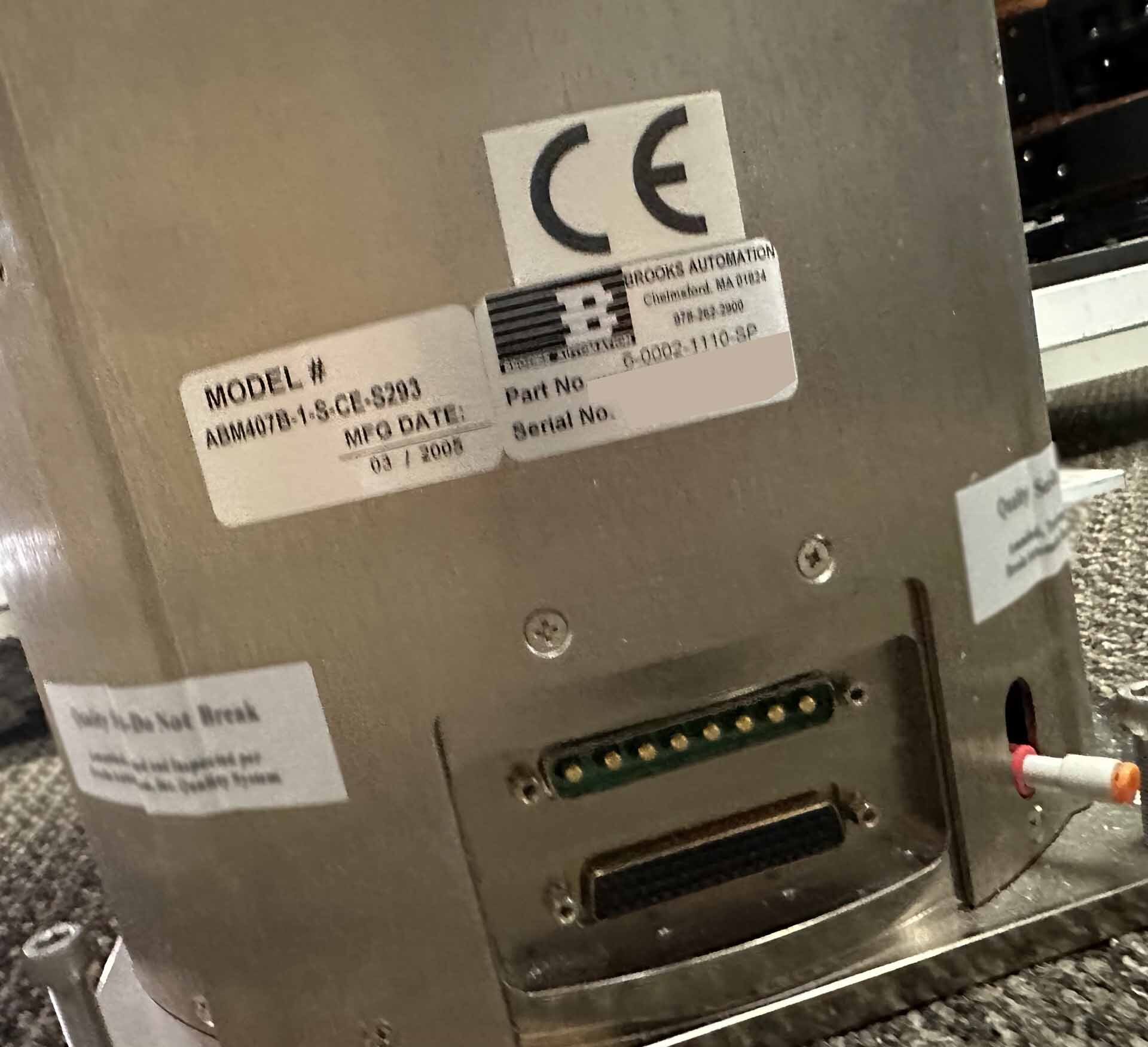 フォト（写真） 使用される BROOKS AUTOMATION ABM-407B-1-S-CE-S293 販売のために