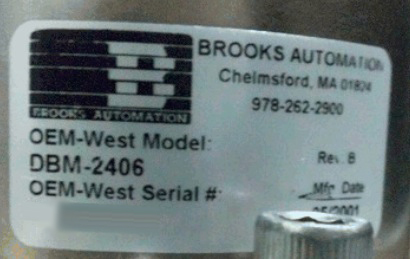 Photo Used BROOKS AUTOMATION DBM 2406 For Sale