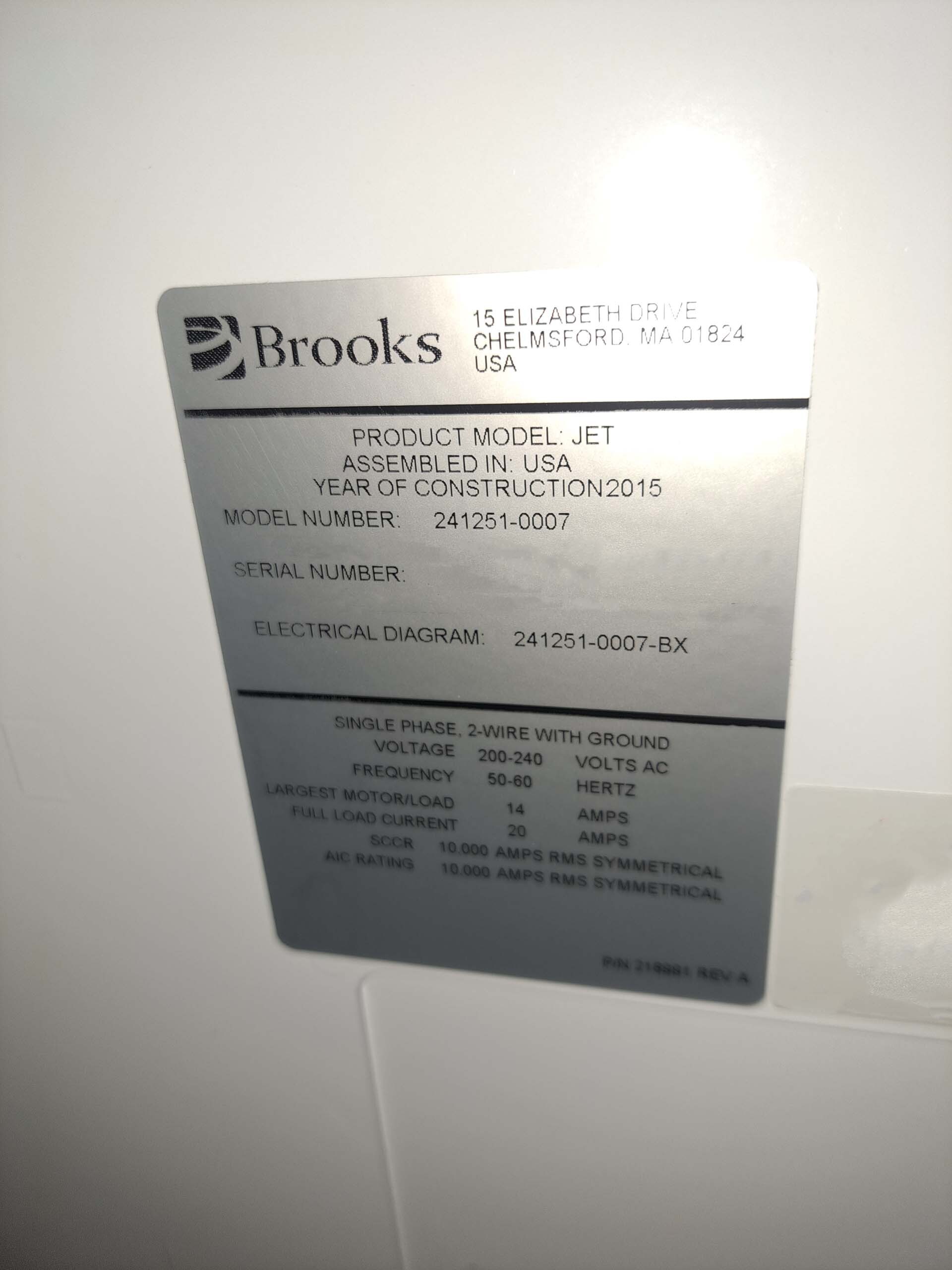 Photo Utilisé BROOKS AUTOMATİON 241251-0007 À vendre