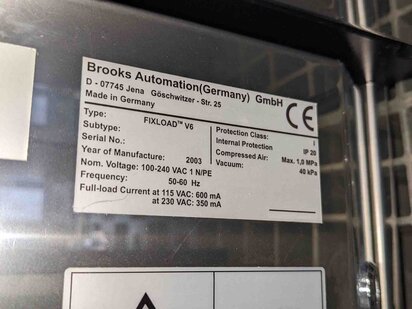 BROOKS AUTOMATION Fixload V6 #293634042