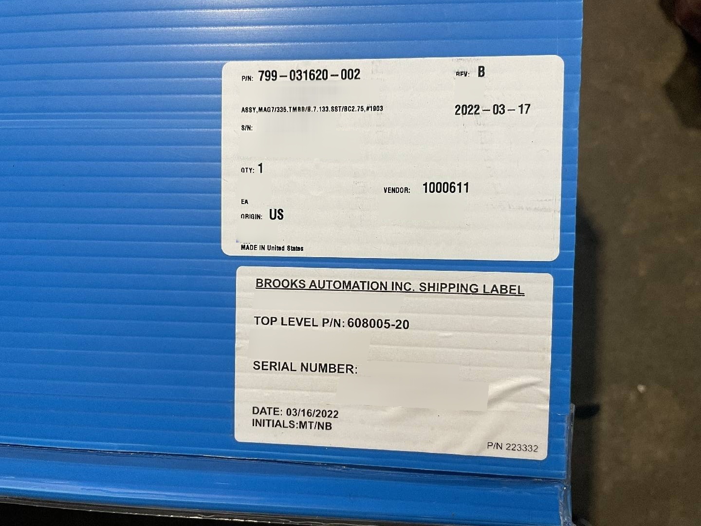 Photo Used BROOKS AUTOMATION Magnatran 7 For Sale