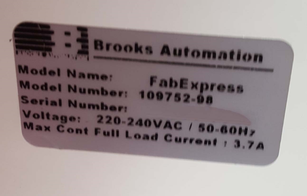 图为 已使用的 BROOKS / PRI AUTOMATION FAB Express 待售