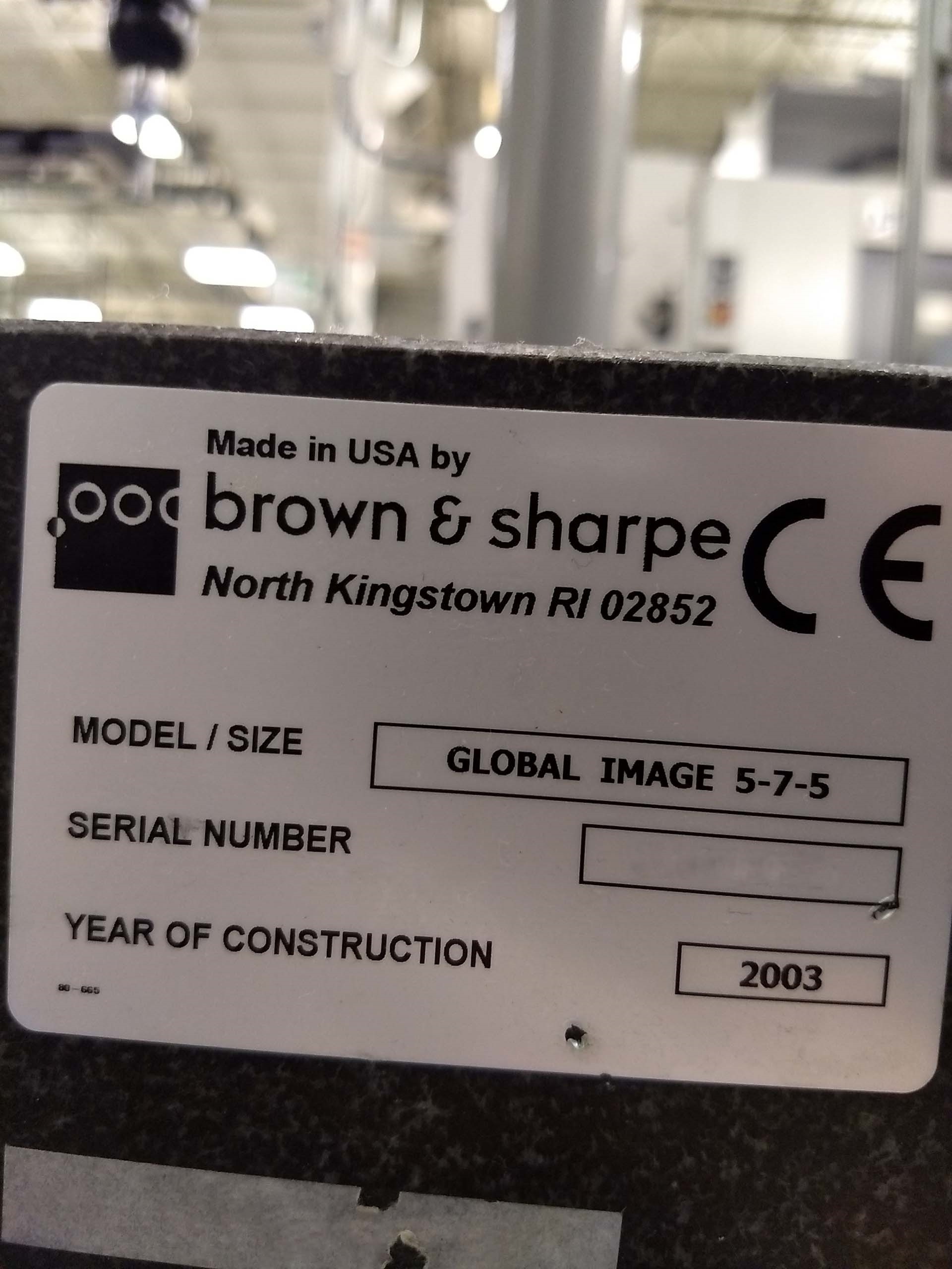 圖為 已使用的 BROWN & SHARPE Global Image 待售