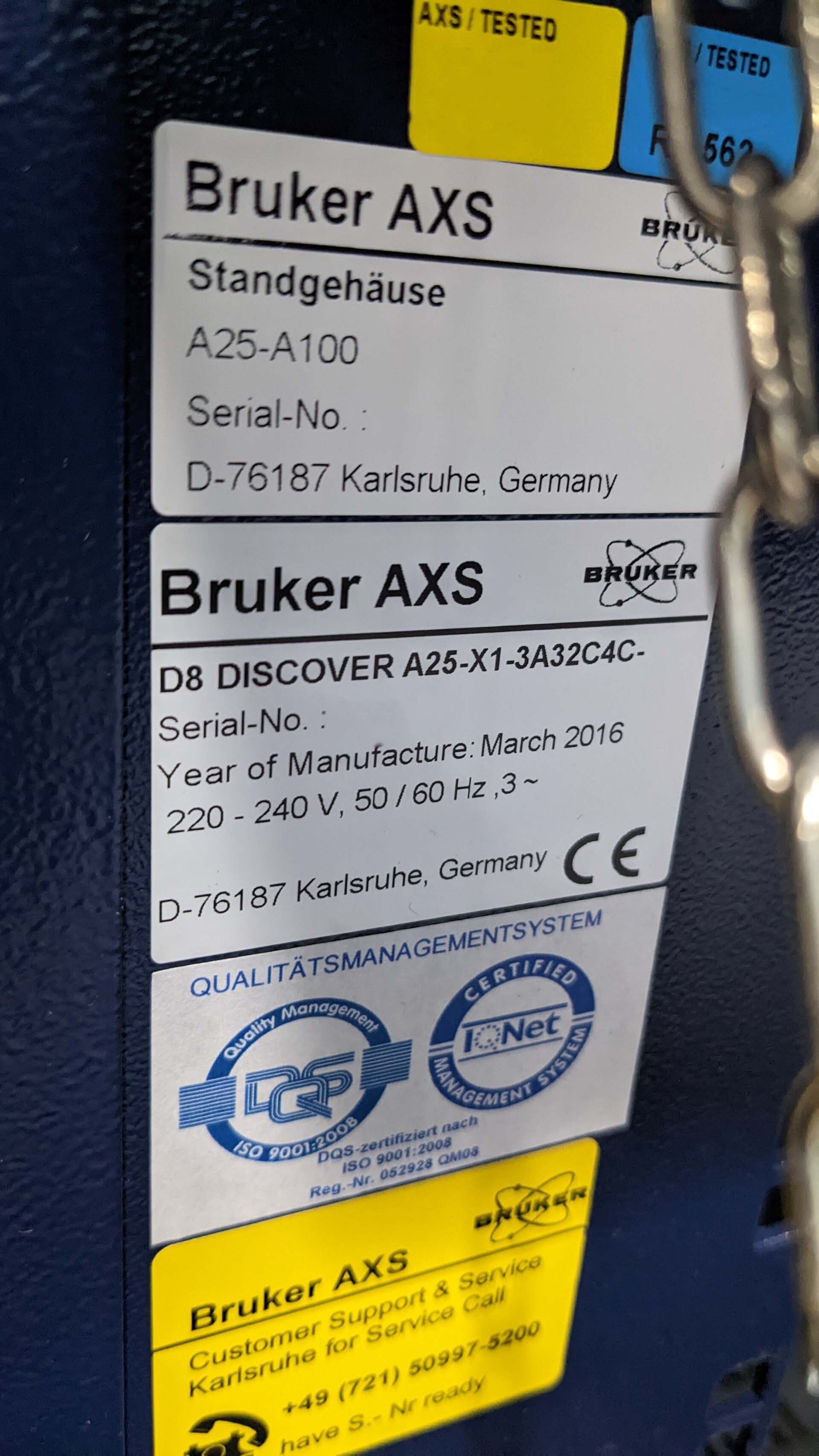 Photo Used BRUKER-AXS AXS D8 Discover For Sale