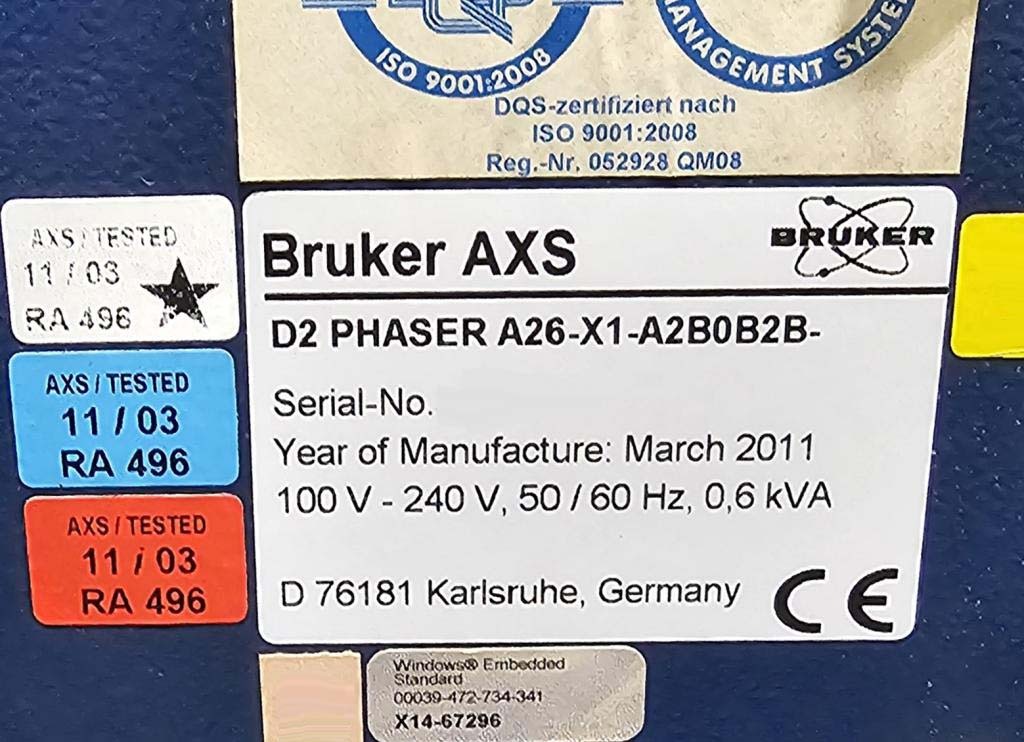 フォト（写真） 使用される BRUKER-AXS D2 Phaser 販売のために