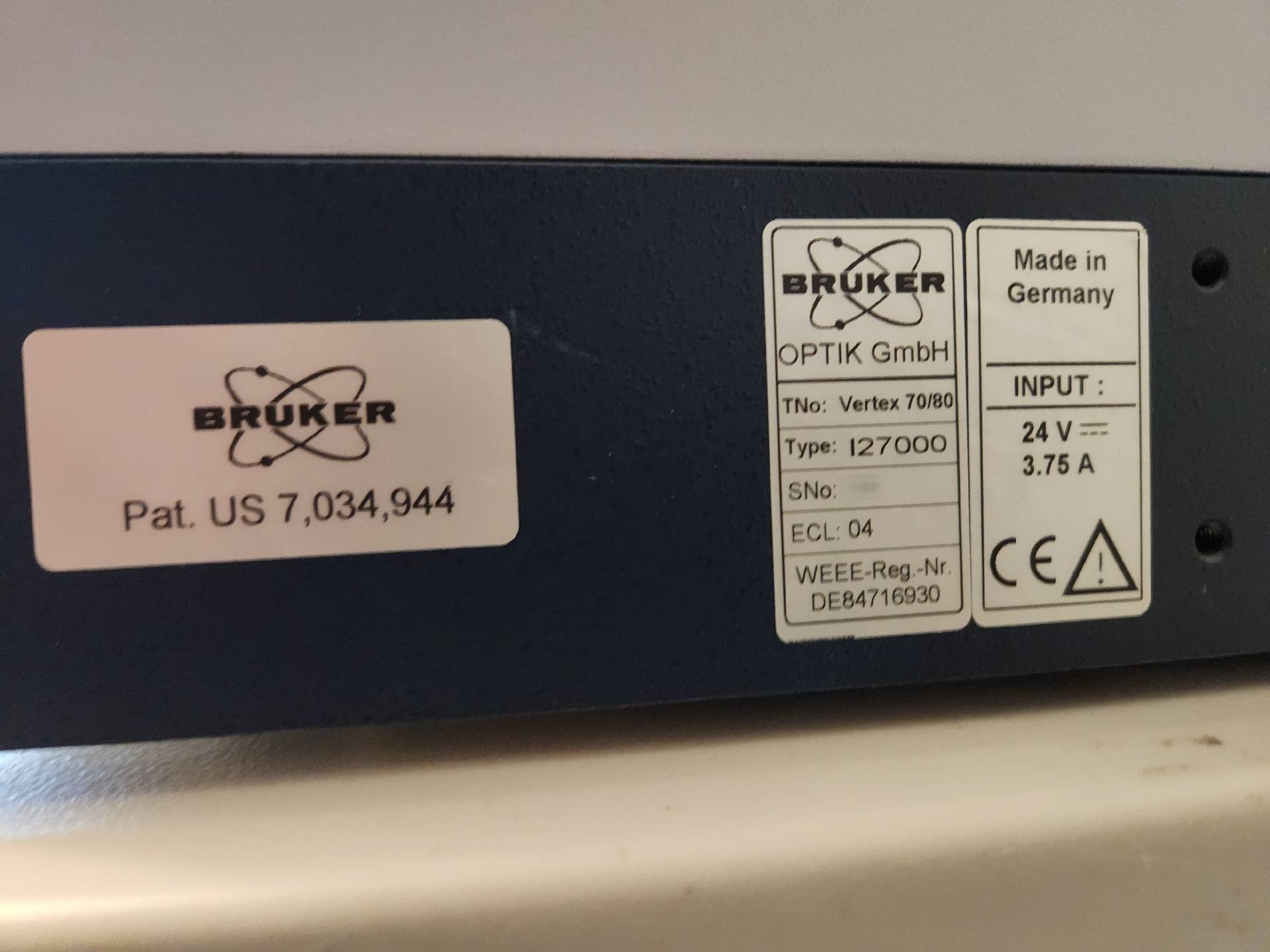 フォト（写真） 使用される BRUKER-AXS Vertex 70 販売のために