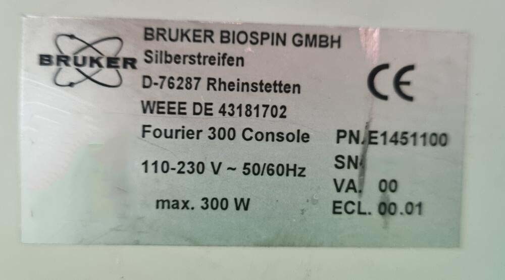 フォト（写真） 使用される BRUKER Fourier 300 販売のために