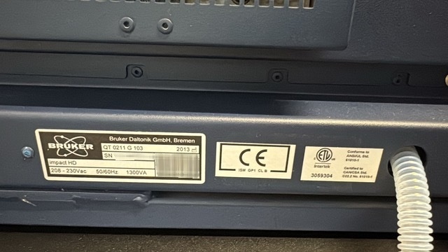 Photo Used BRUKER Impact HD For Sale