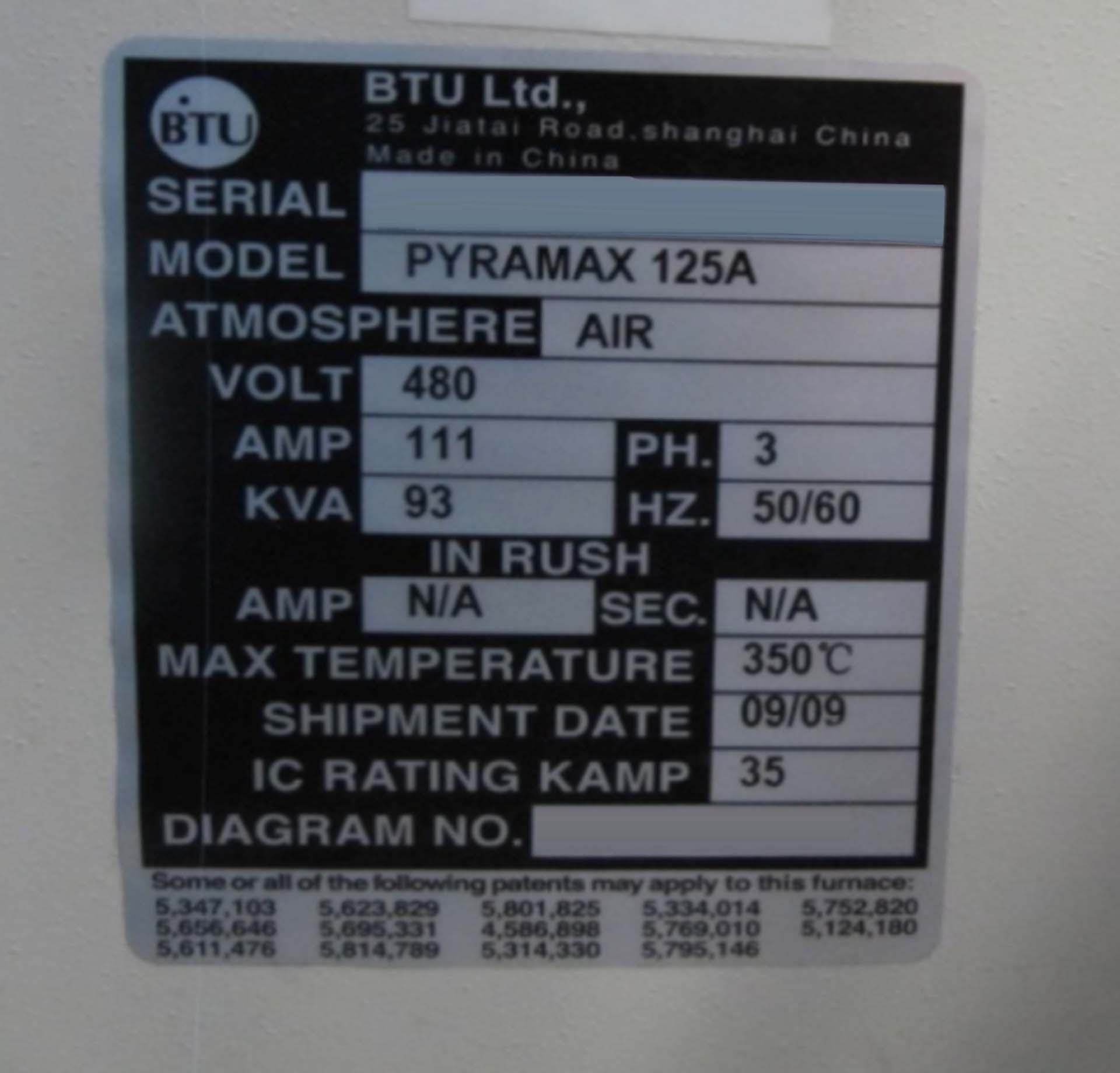圖為 已使用的 BTU Pyramax 125A 待售