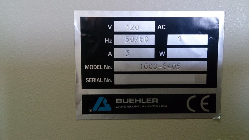 Photo Used BUEHLER 1600-6405 For Sale