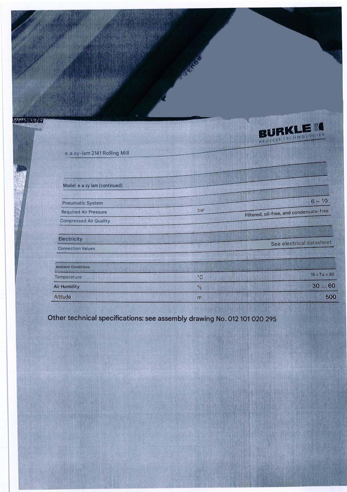 사진 사용됨 BURKLE E-LAPV 2141-1 판매용