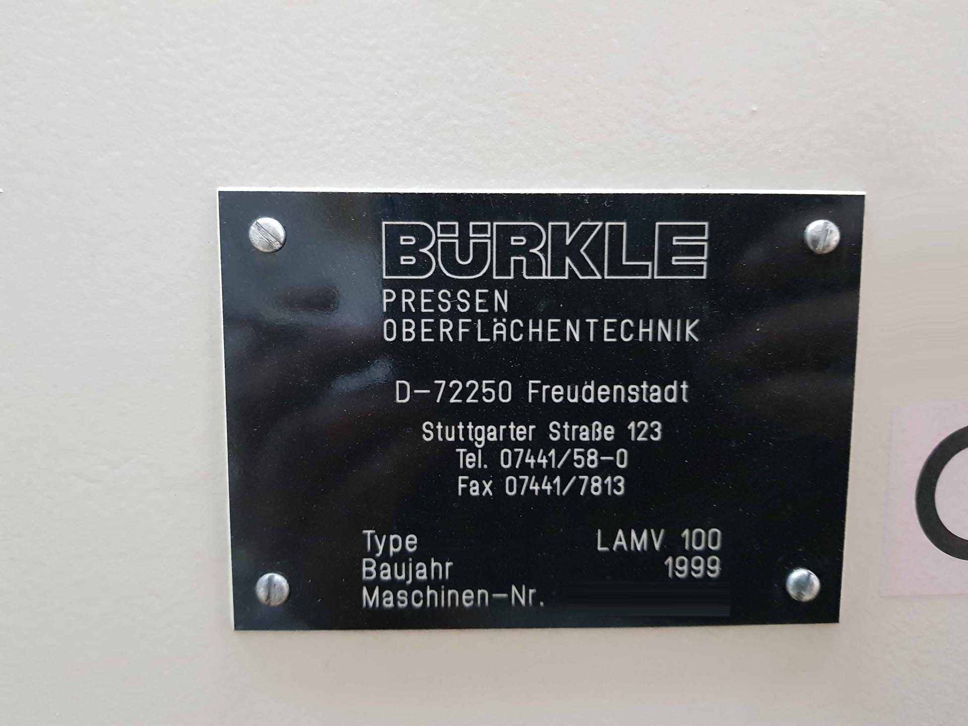フォト（写真） 使用される BURKLE LAMV 100 販売のために