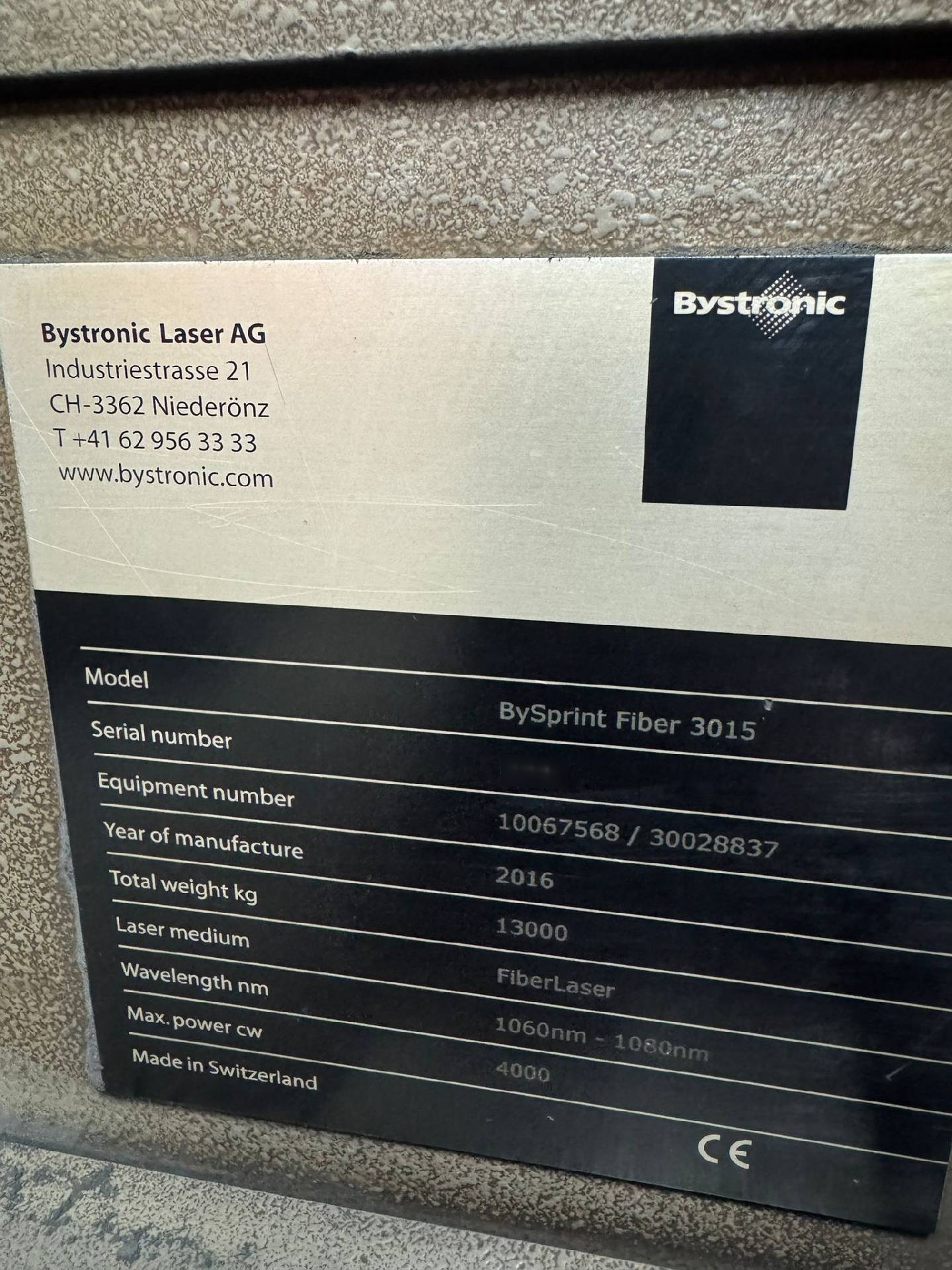图为 已使用的 BYSTRONIC BySprint Fiber 3015 待售