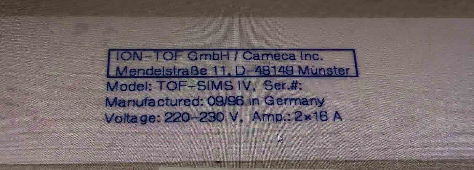 Photo Used CAMECA TOF-SIMS IV For Sale