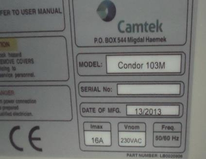 사진 사용됨 CAMTEK Condor 103M 판매용