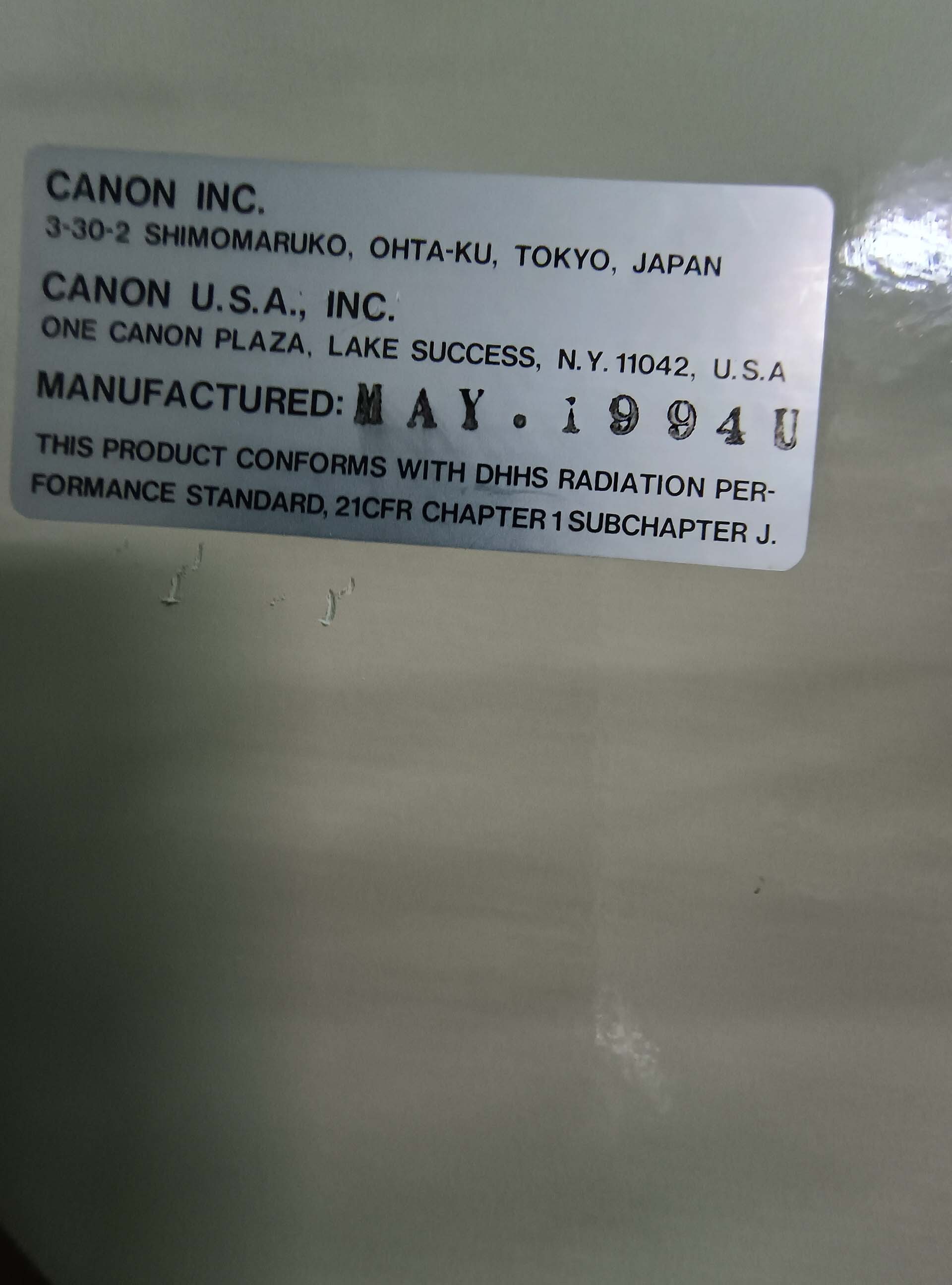 圖為 已使用的 CANON FPA 2500 i2 待售