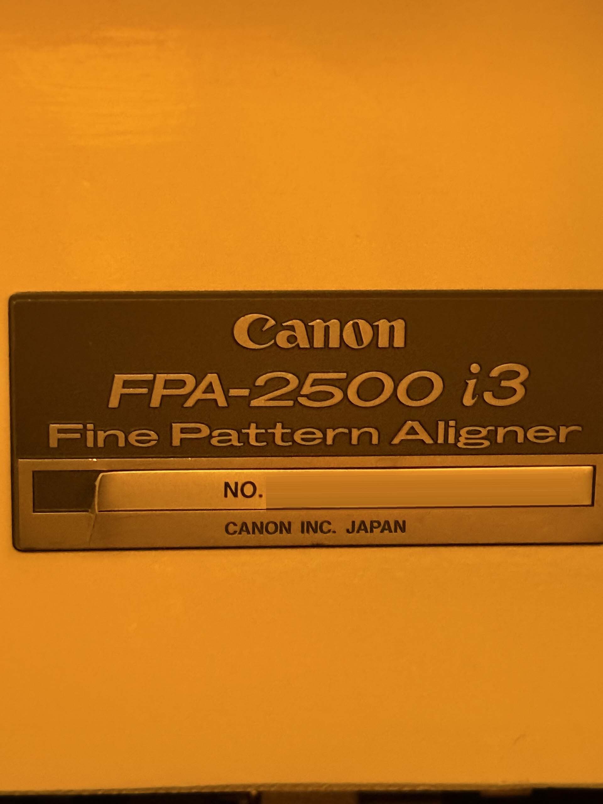 图为 已使用的 CANON FPA 2500 i3 待售