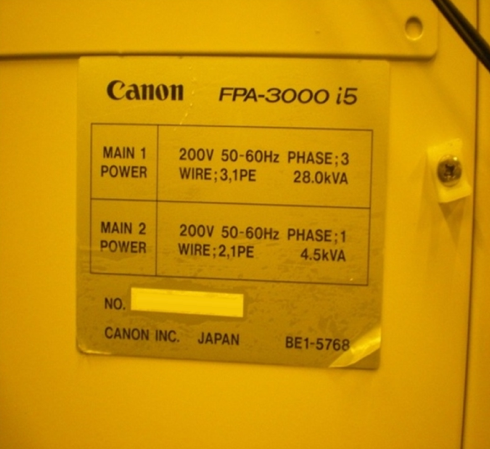 圖為 已使用的 CANON FPA 3000 i5 待售
