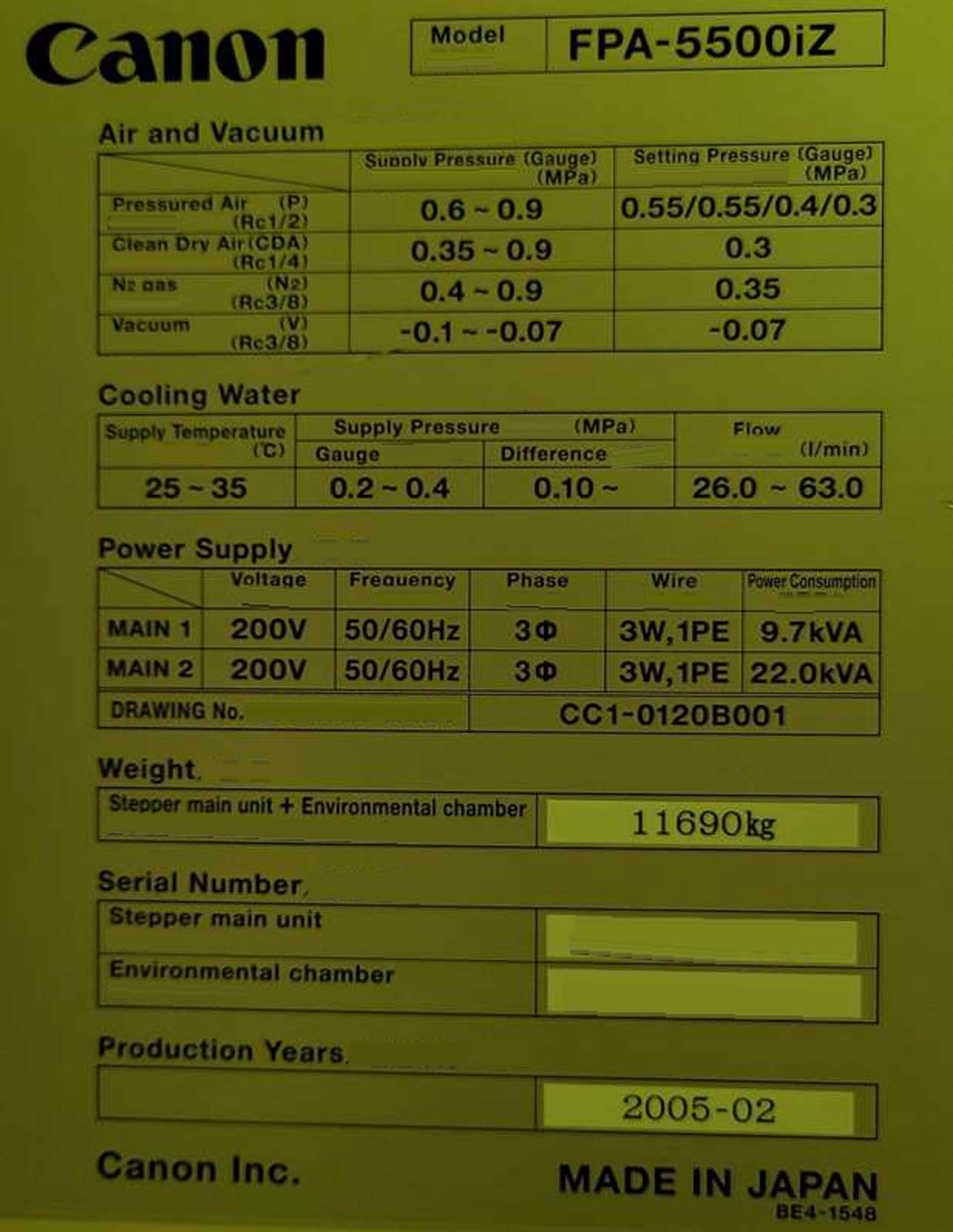 Foto Verwendet CANON FPA 5500 iZ+ Zum Verkauf