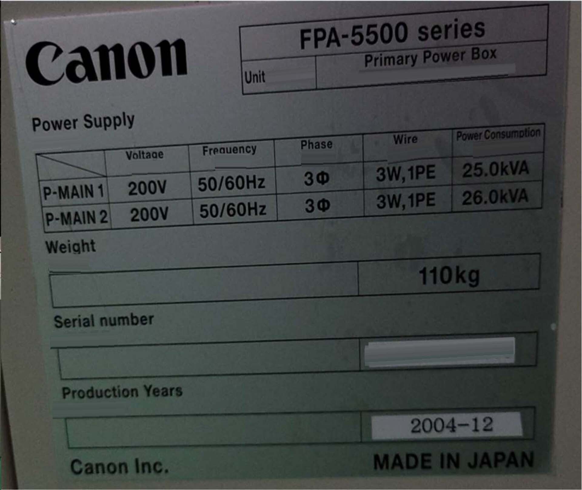 Photo Utilisé CANON FPA 5500 iZ+ À vendre