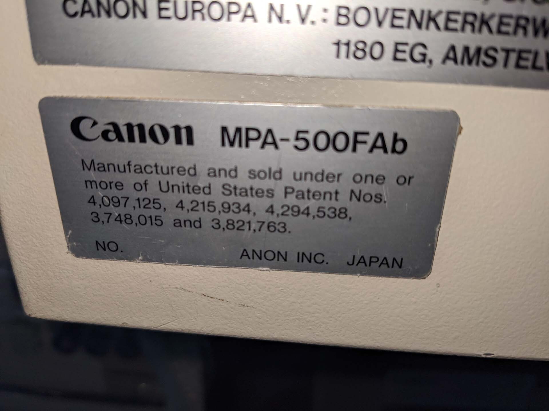 图为 已使用的 CANON MPA 500 Fab 待售