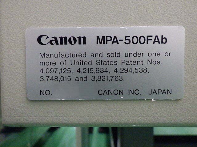 Photo Utilisé CANON MPA 500 Fab À vendre