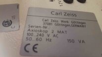 图为 已使用的 CARL ZEISS Axioscope 2 MAT 待售