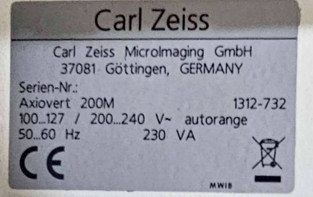 Foto Verwendet CARL ZEISS Axiovert 200M Zum Verkauf