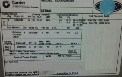 CARRIER 30RBA06054 #9009714