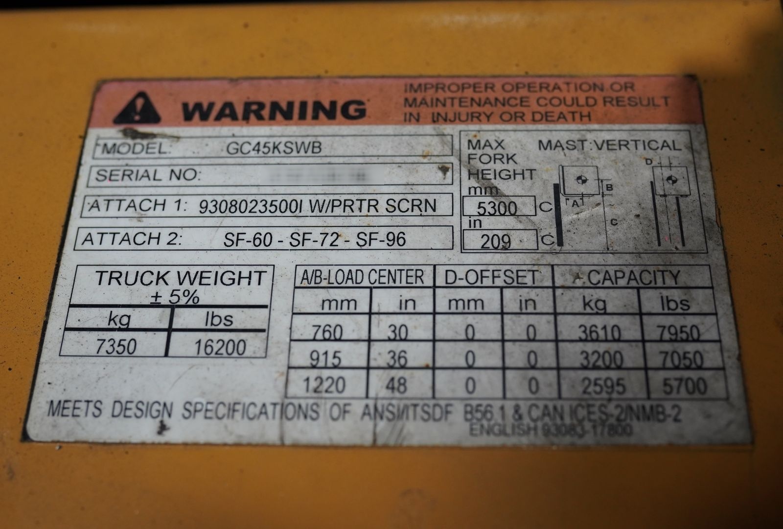 フォト（写真） 使用される CATERPILLER GC45KSWB 販売のために
