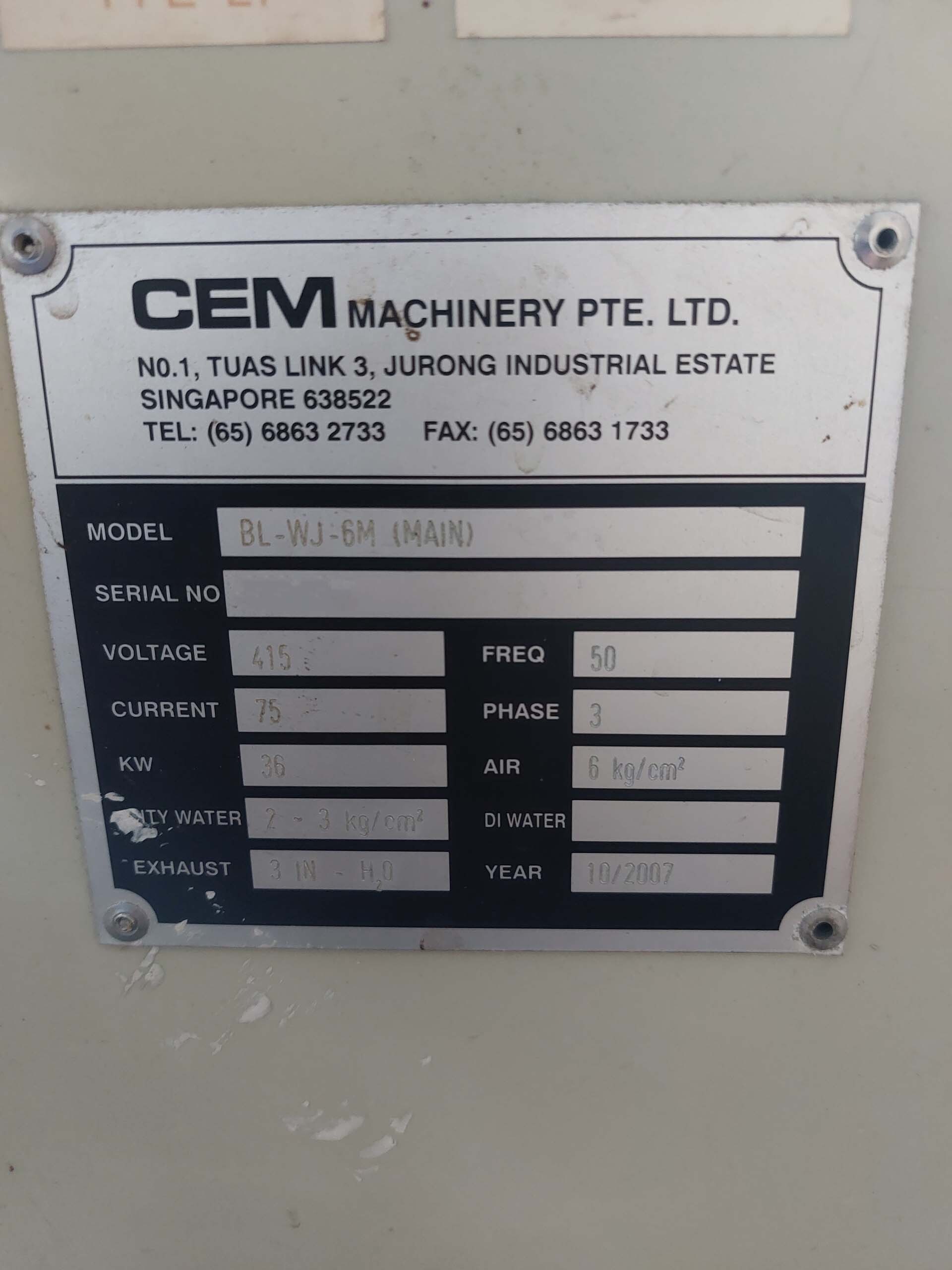 Photo Used CEM BL-WJ-6M For Sale
