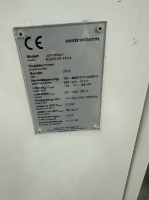 图为 已使用的 CENTROTHERM E2000 HT 410-4 待售