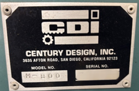 Photo Used CENTURY M-800 For Sale