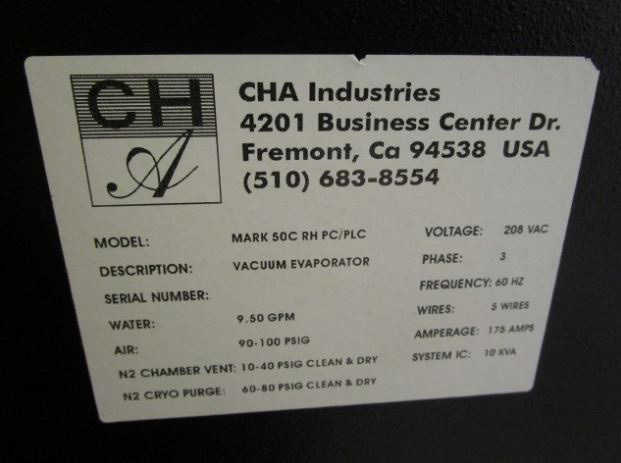 사진 사용됨 CHA 50C RH PC / PLC 판매용