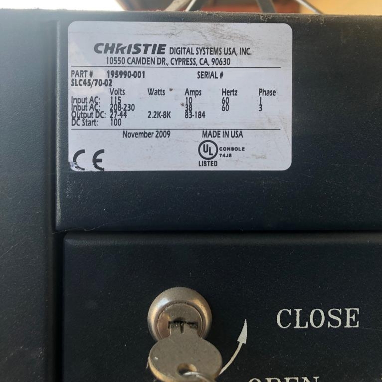 圖為 已使用的 CHRISTIE DIGITAL SYSTEMS SLC45/70-02 待售