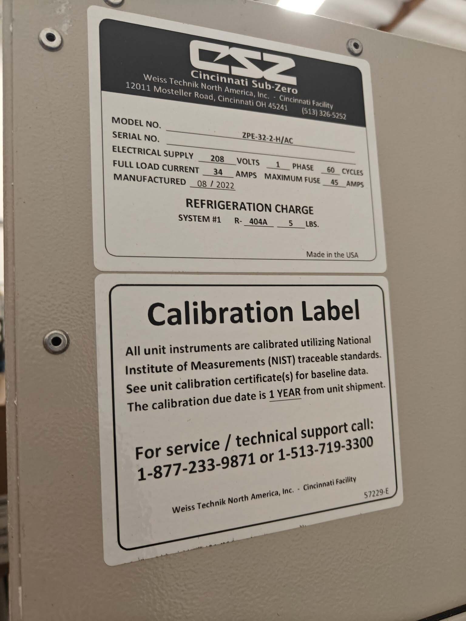 图为 已使用的 CINCINNATI SUB ZERO / CSZ ZPE-32-2-H/AC 待售