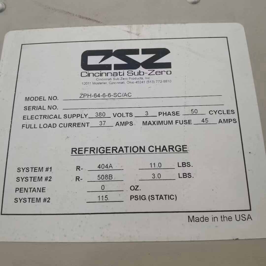 图为 已使用的 CINCINNATI SUB ZERO / CSZ ZPH-64-6-6-SC/AC 待售