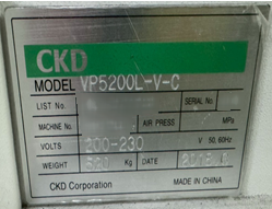 Photo Used CKD VP5200L-V-C For Sale