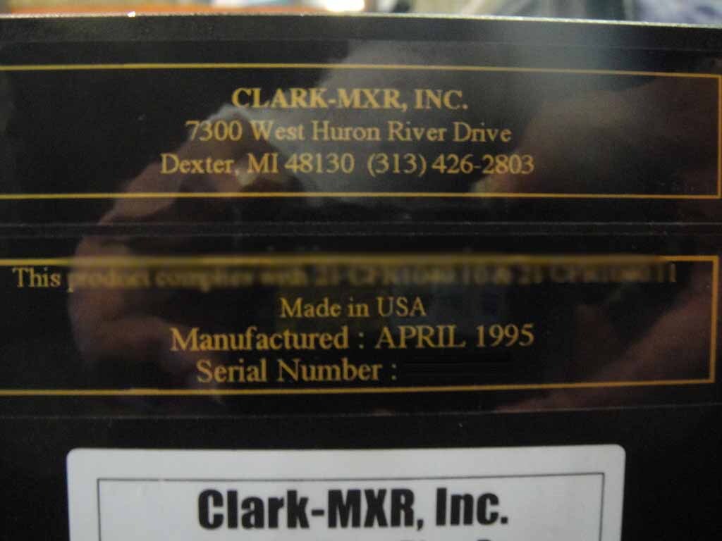 Photo Used CLARK-MXR ORC-1000 For Sale