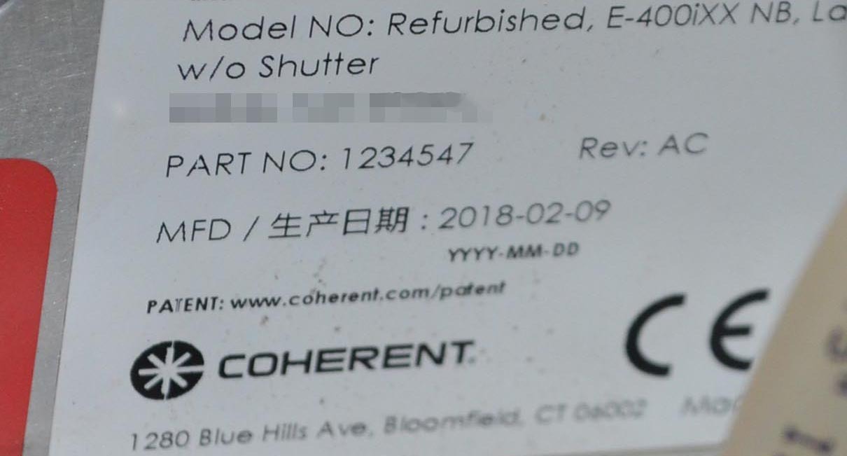 图为 已使用的 COHERENT E-Series 待售