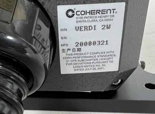 フォト（写真） 使用される COHERENT Verdi 2W 販売のために