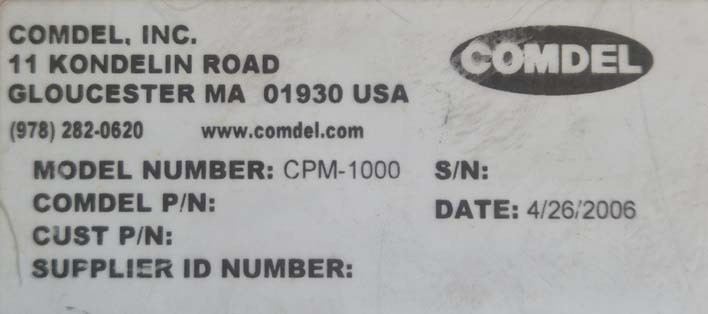 사진 사용됨 COMDEL CPM-1000 판매용