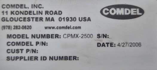 フォト（写真） 使用される COMDEL CPMX-2500 販売のために