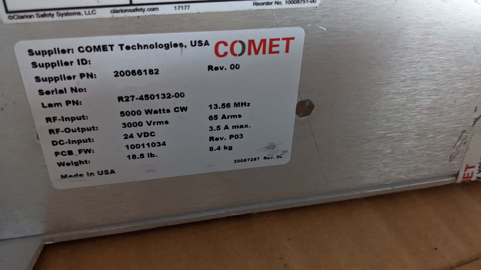 フォト（写真） 使用される COMET Lot of (20) RF Matches 販売のために