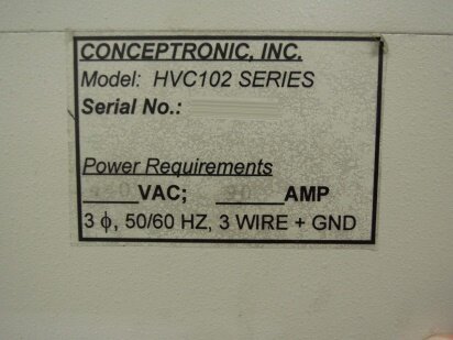 CONCEPTRONICS HVC 102 Series #9164399