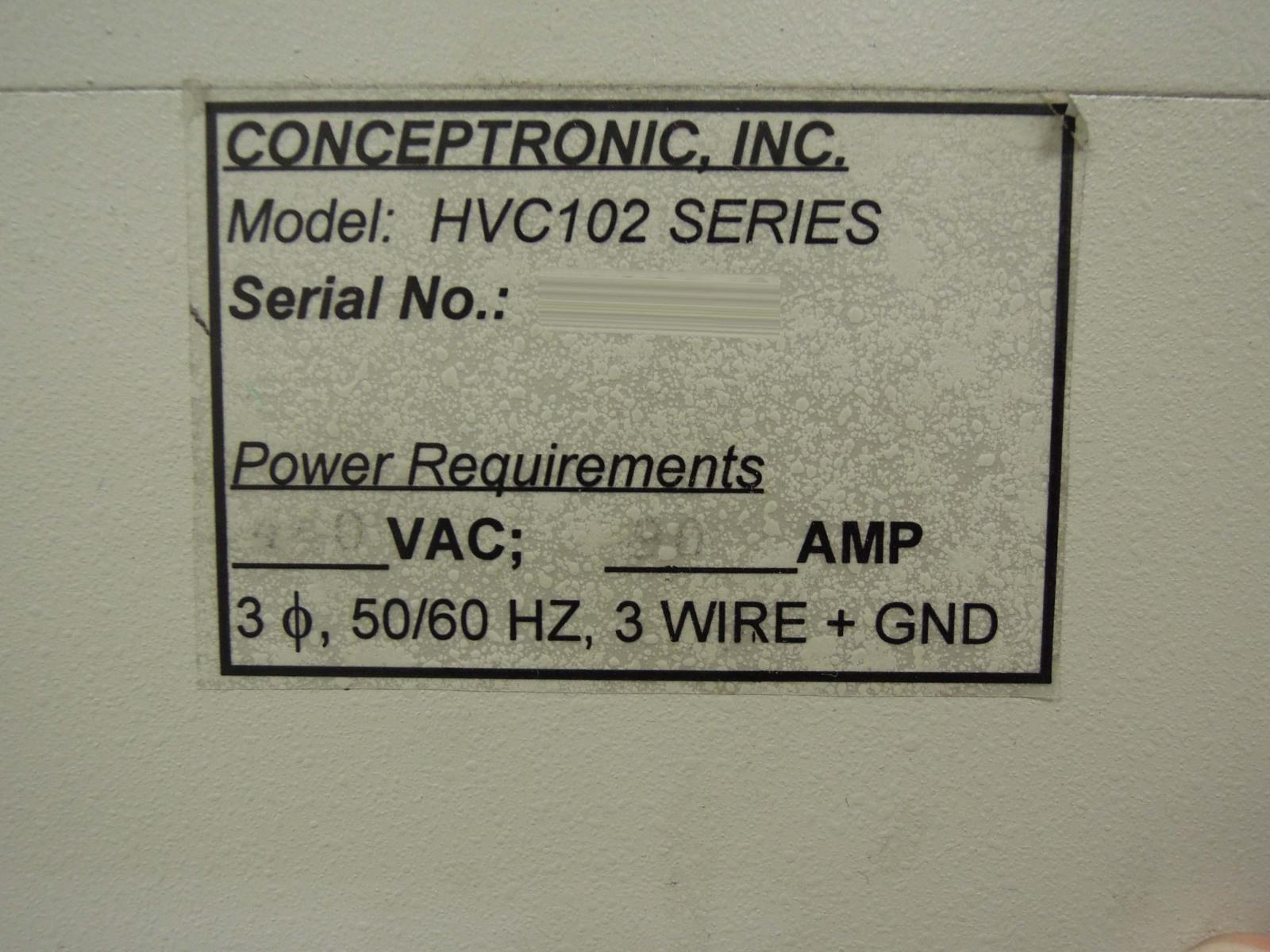 Photo Used CONCEPTRONICS HVC 102 Series For Sale