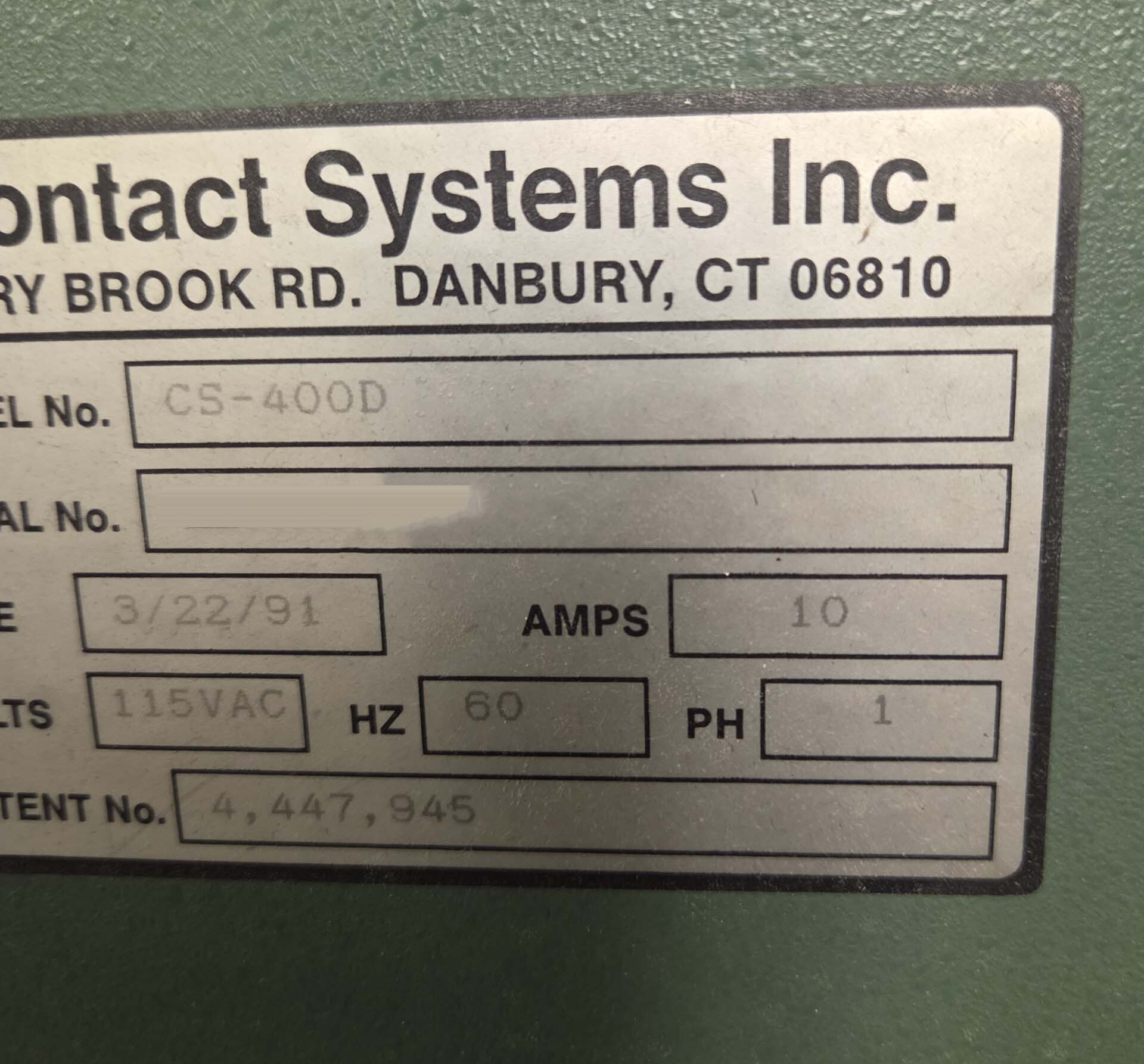 フォト（写真） 使用される CONTACT SYSTEMS CS 400D 販売のために